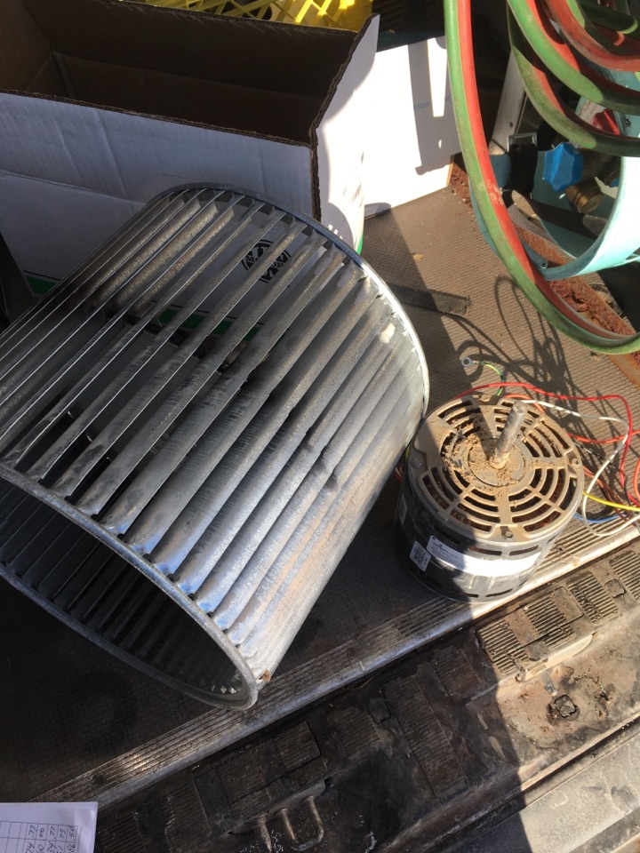 Carstairs, AB - Furnace repair , replaced bad blower wheel and blower motor Carstairs, AB - Furnace repair , replaced bad blower wheel and blower motor
